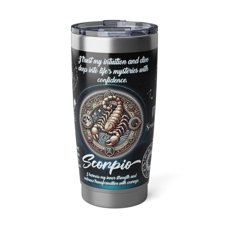 Scorpio 20oz Tumbler | Zodiac Sign Mug | Intuition | Confident Lifestyle Cup